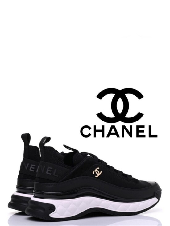 CHANEL Shoes - BNIB NWT AUTHENTIC CHANEL SUEDE VELVET Calfskin CC TRAINERS SNEAKERS Size 41 1/2